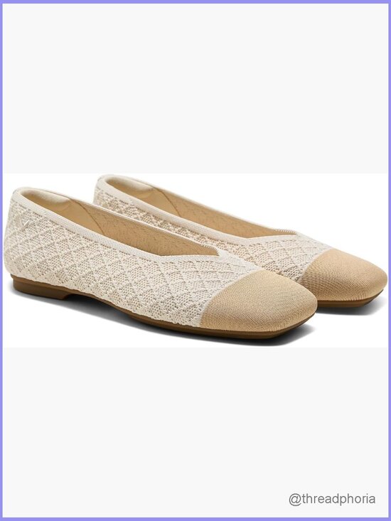Shoes - Newly Upgraded Women's Ballet Flats Comfortable Square-Toe V-Cut Flats